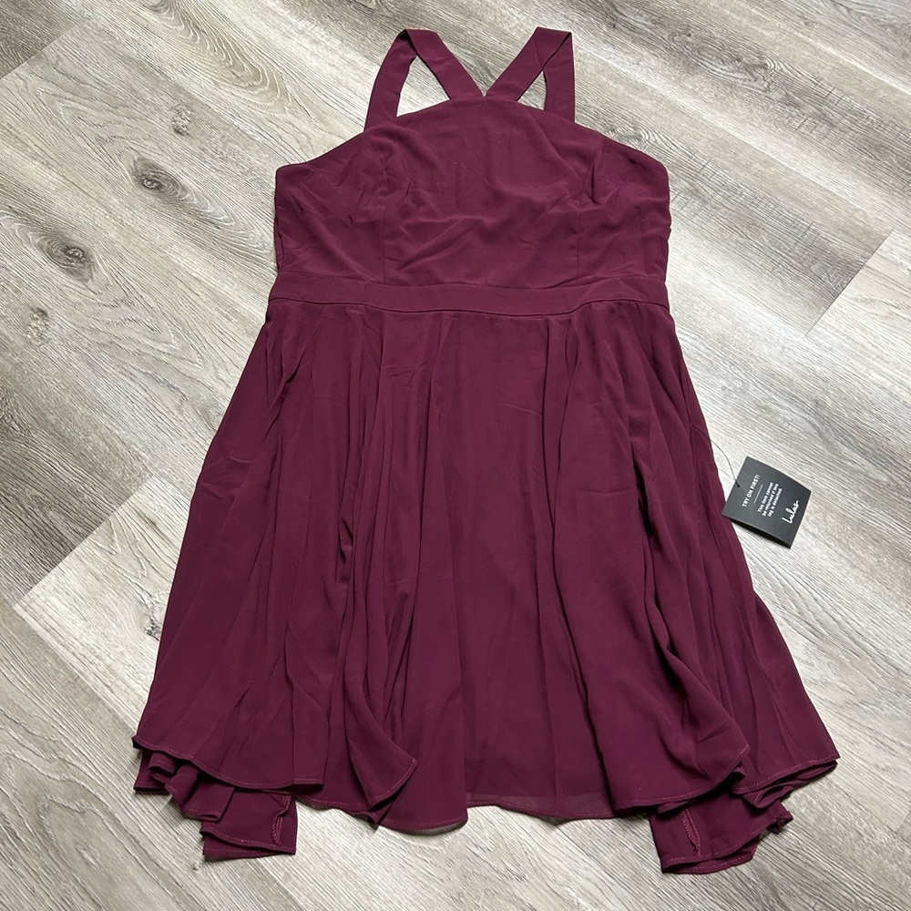 Lulu’s Maroon /Burgundy Mini Dress Size XL NEW